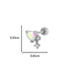 Wholesale Metal Ear Bone Nail With Copper Inlaid Zircon Heart Pattern Electroplated For Women
