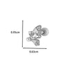 Wholesale Metal Ear Bone Nail With Copper Inlaid Zircon Heart Pattern Electroplated For Women