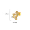 Wholesale Metal Ear Bone Nail With Copper Inlaid Zircon Heart Pattern Electroplated For Women