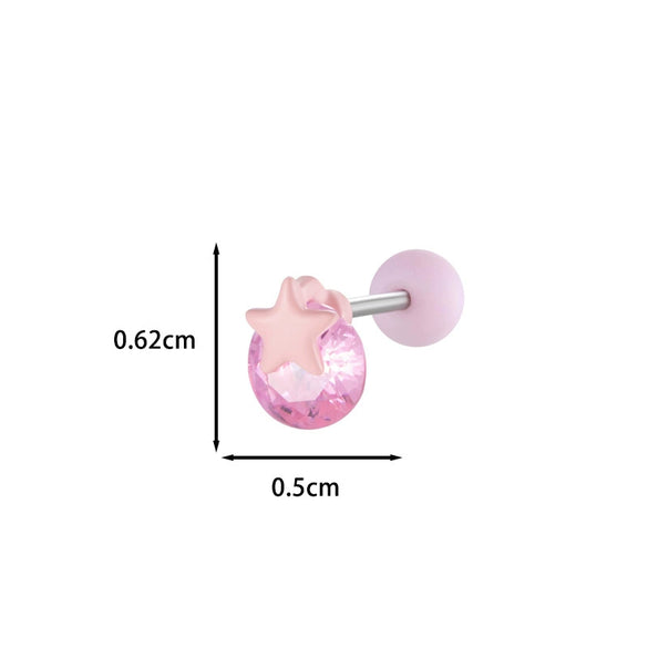 Wholesale Metal Ear Bone Nail With Copper Inlaid Zircon Star Pattern For Women Princess And Minimalist Style Electroplating Processing