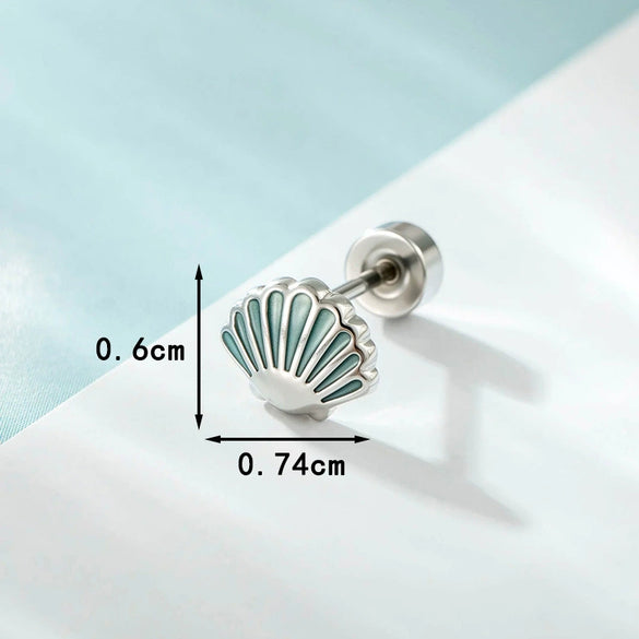 Wholesale Metal Ear Bone Piercing In Fashion Style With Shell Pattern And Electroplating Process