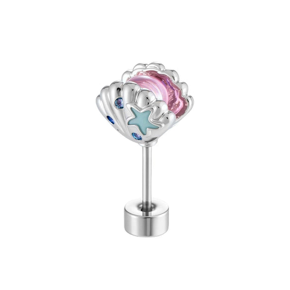 Wholesale Metal Ear Bone Piercing In Fashion Style With Shell Shape And Electroplating Process