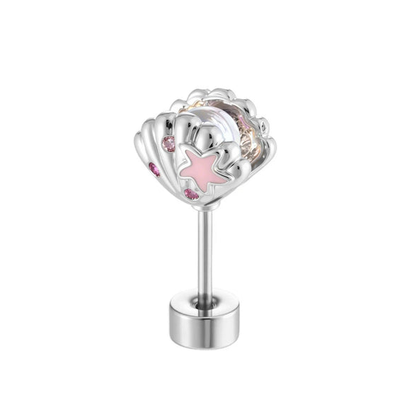 Wholesale Metal Ear Bone Piercing In Fashion Style With Shell Shape And Electroplating Process