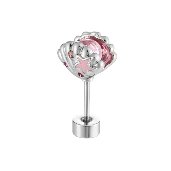 Wholesale Metal Ear Bone Piercing In Fashion Style With Shell Shape And Electroplating Process