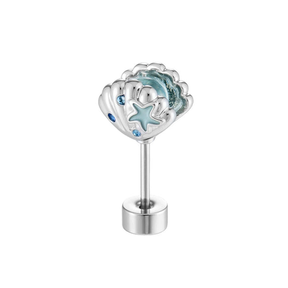 Wholesale Metal Ear Bone Piercing In Fashion Style With Shell Shape And Electroplating Process
