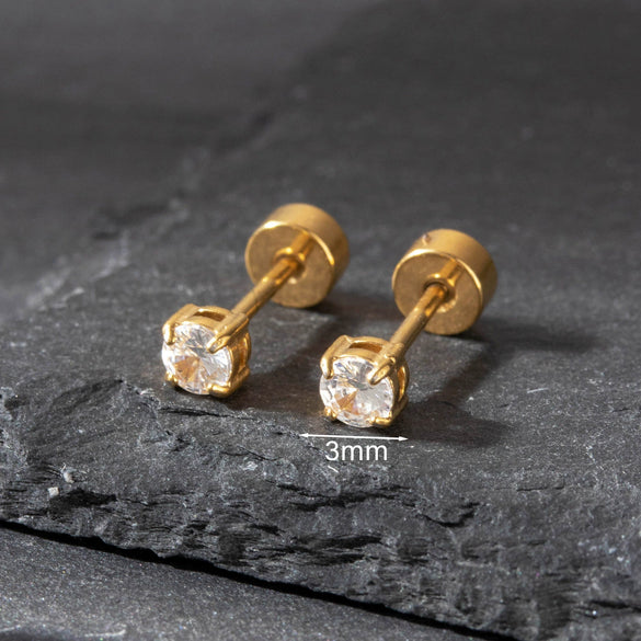 Wholesale Metal Ear Nail With Geometric Design And Electroplating Treatment For Women
