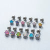 Wholesale Metal Earring With Star And Heart Shape Opal Inlay Highend Style