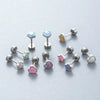 Wholesale Metal Earring With Star And Heart Shape Opal Inlay Highend Style
