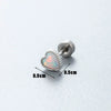 Wholesale Metal Earring With Star And Heart Shape Opal Inlay Highend Style
