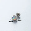 Wholesale Metal Earring With Star And Heart Shape Opal Inlay Highend Style