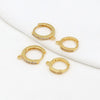 Wholesale Metal Earrings Accessories Gold Color Inlaid Zircon Round Electroplated