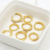 Wholesale Metal Earrings Accessories Gold Color Inlaid Zircon Round Electroplated