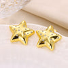 Wholesale Metal Earrings For Women Copper Geometric Sixpointed Star Electroplating Light Luxury Style