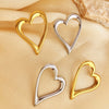 Wholesale Metal Earrings Stainless Steel Geometric Heart Style Electroplating