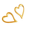 Wholesale Metal Earrings Stainless Steel Geometric Heart Style Electroplating