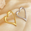 Wholesale Metal Earrings Stainless Steel Geometric Heart Style Electroplating