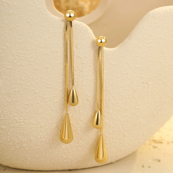 Wholesale Metal Earrings Stainless Steel Geometric Retro Fashion Electroplating For Women