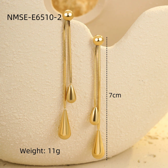 Wholesale Metal Earrings Stainless Steel Geometric Retro Fashion Electroplating For Women