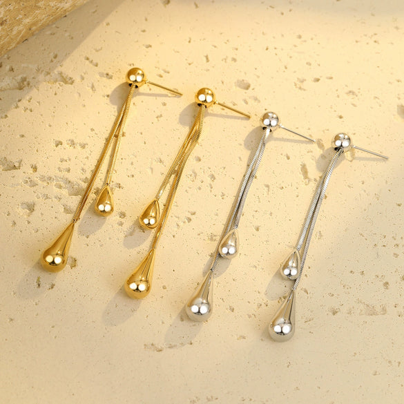 Wholesale Metal Earrings Stainless Steel Geometric Retro Fashion Electroplating For Women