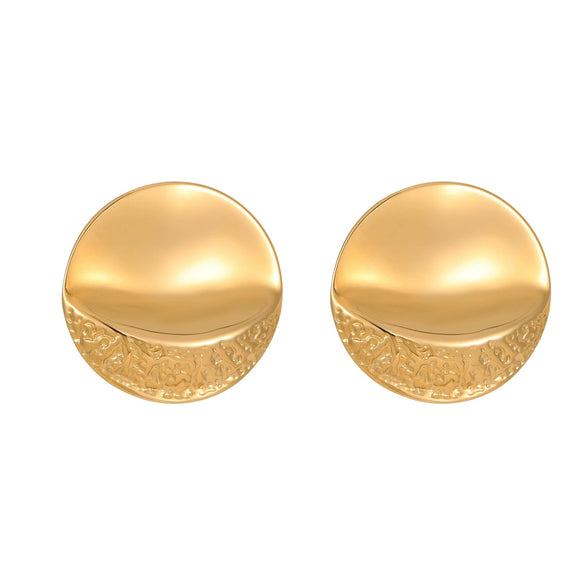 Wholesale Metal Earrings Stainless Steel 18K Electroplating Geometric Fashion Simple Irregular For Women