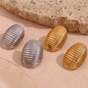 Wholesale Metal Earrings Stainless Steel 18K Gold Plated Geometric Pattern For Women