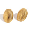Wholesale Metal Earrings Stainless Steel 18K Gold Plated Geometric Pattern For Women