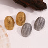 Wholesale Metal Earrings Stainless Steel 18K Gold Plated Geometric Pattern For Women