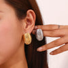 Wholesale Metal Earrings Stainless Steel 18K Gold Plated Geometric Pattern For Women