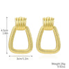 Wholesale Metal Earrings Zinc Alloy Simple Geometric Wave Drop Shape Electroplated For Women