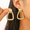 Wholesale Metal Earrings Zinc Alloy Simple Geometric Wave Drop Shape Electroplated For Women