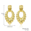 Wholesale Metal Earrings Zinc Alloy Simple Geometric Wave Drop Shape Electroplated For Women