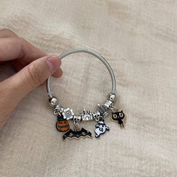 Wholesale Metal Electroplated Cartoon Characters Beaded Bracelet For Women