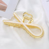 Wholesale Metal Electroplated Fashion Geometric Female Hair Accessories Shark Clip For Ponytail Fixing