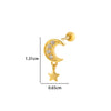 Wholesale Metal Electroplated Flower Star Moon Style Ear Bone Nail Cartilage Puncture Earrings For Women
