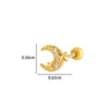 Wholesale Metal Electroplated Flower Star Moon Style Ear Bone Nail Cartilage Puncture Earrings For Women