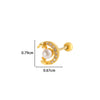 Wholesale Metal Electroplated Flower Star Moon Style Ear Bone Nail Cartilage Puncture Earrings For Women