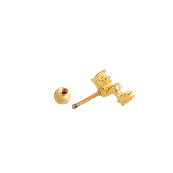 Wholesale Metal Electroplated Flower Star Moon Style Ear Bone Nail Cartilage Puncture Earrings For Women