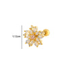 Wholesale Metal Electroplated Flower Star Moon Style Ear Bone Nail Cartilage Puncture Earrings For Women