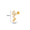 Wholesale Metal Electroplated Flower Star Moon Style Ear Bone Nail Cartilage Puncture Earrings For Women