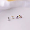 Wholesale Metal Electroplated Geometric Cross Zircon Ear Nail Women's Fashion Earrings