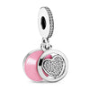 Wholesale Metal Electroplated Totem Pink Dripping Heart Popcorn Beaded Bracelet And Necklace Accessories