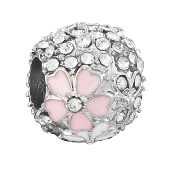 Wholesale Metal Electroplated Totem Pink Dripping Heart Popcorn Beaded Bracelet And Necklace Accessories