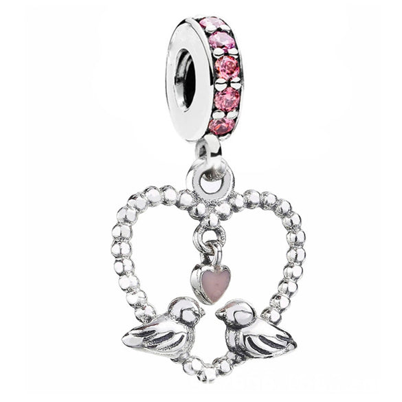 Wholesale Metal Electroplated Totem Pink Dripping Heart Popcorn Beaded Bracelet And Necklace Accessories