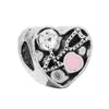 Wholesale Metal Electroplated Totem Pink Dripping Heart Popcorn Beaded Bracelet And Necklace Accessories