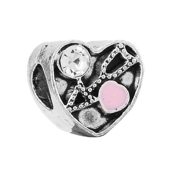 Wholesale Metal Electroplated Totem Pink Dripping Heart Popcorn Beaded Bracelet And Necklace Accessories