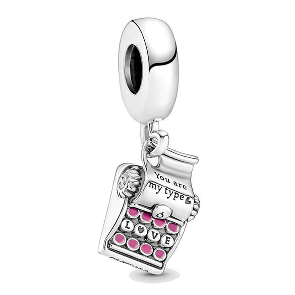 Wholesale Metal Electroplated Totem Pink Dripping Heart Popcorn Beaded Bracelet And Necklace Accessories