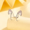 Wholesale Metal Electroplating Geometric Kitten Ear Bone Clip For Women Titanium Steel Micropaved Zircon Lovely Style Nonpierced