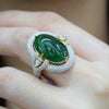 Wholesale Metal Elegant Geometric Artificial Diamond Inlaid Ring Electroplated Jewelry For Women And Unisex