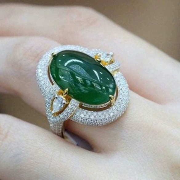 Wholesale Metal Elegant Geometric Artificial Diamond Inlaid Ring Electroplated Jewelry For Women And Unisex