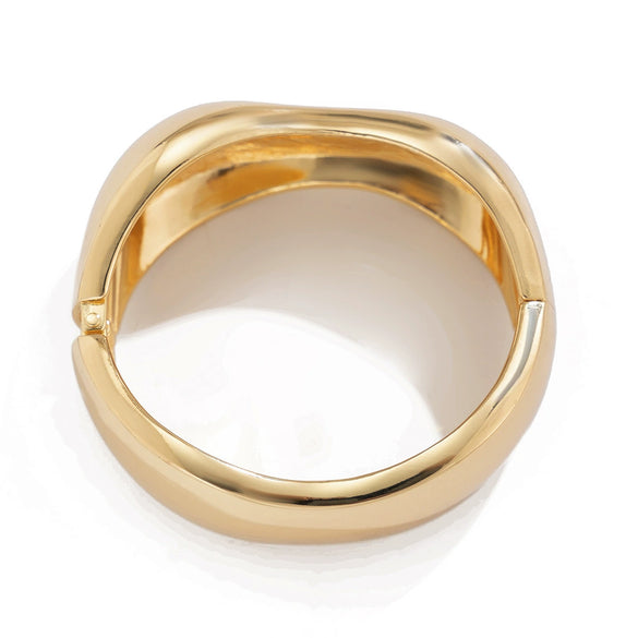 Wholesale Metal Exaggerated Geometric Style Electroplated Wide Bracelet